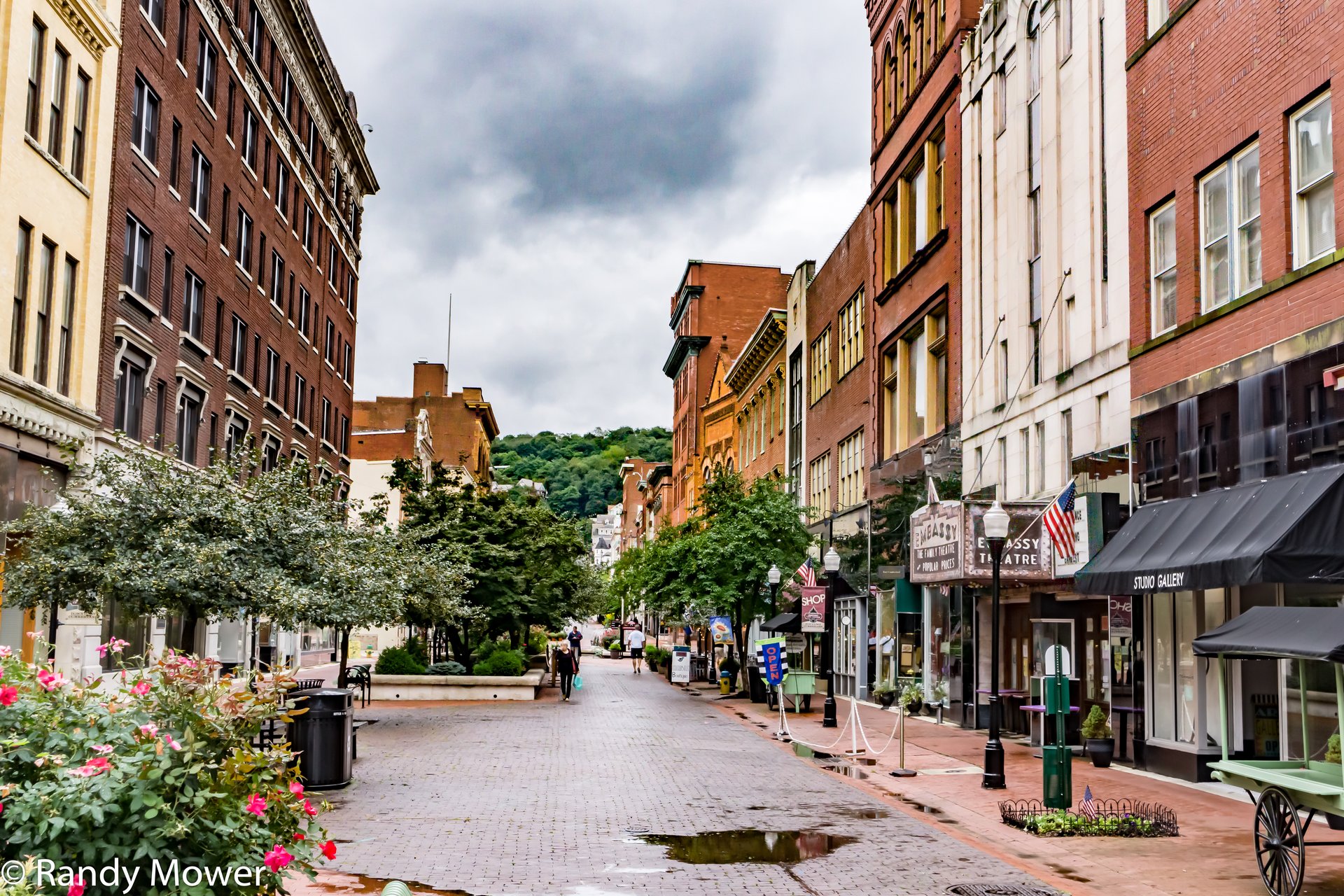 Downtown Cumberland Maryland historic district streetscape
